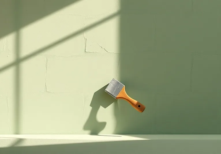 Application d'un enduit décoratif à la lisseuse sur un mur