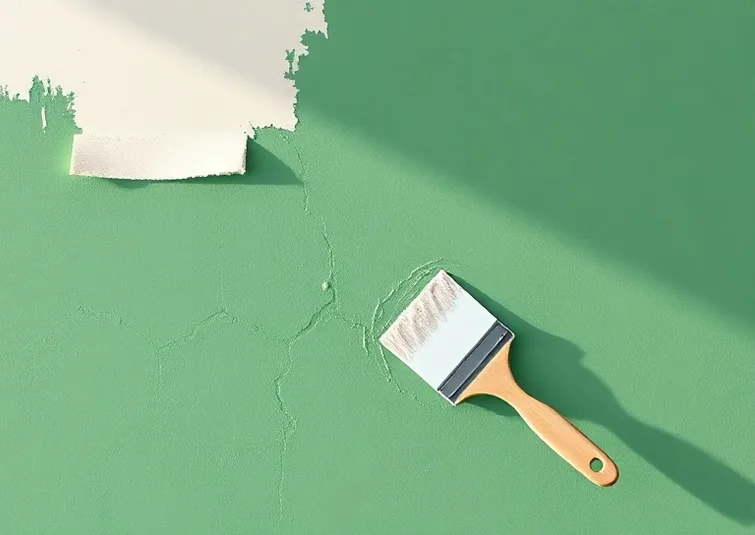 Ponçage et rebouchage des fissures avant mise en peinture