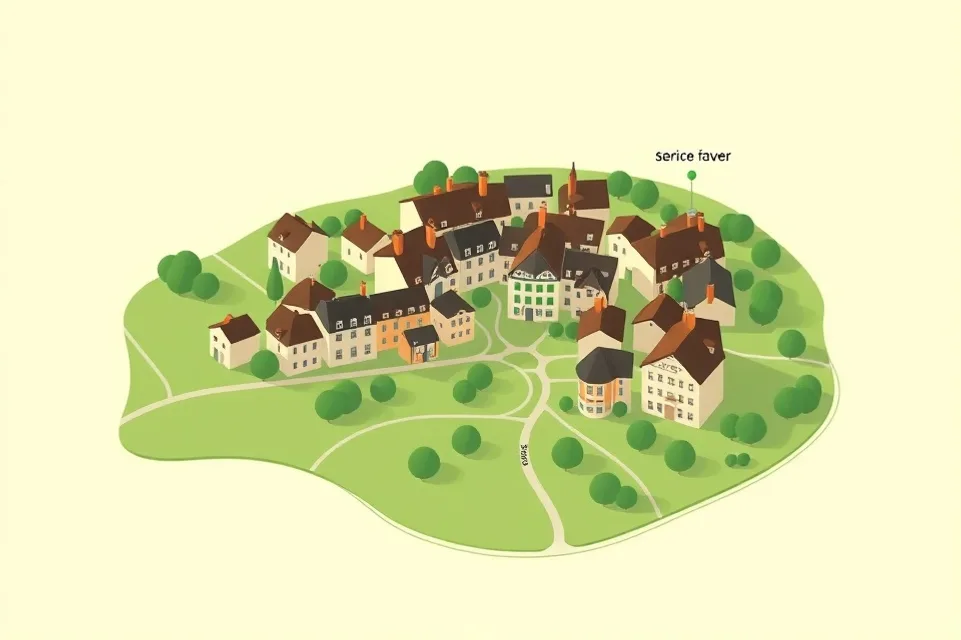 Carte du secteur d'intervention autour de Roanne (42300)
